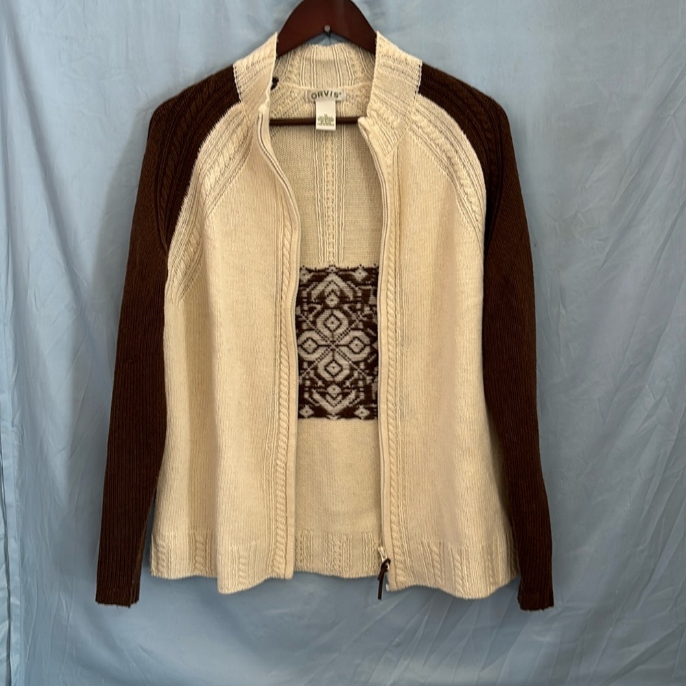 Womens Orvis full Zip sweater